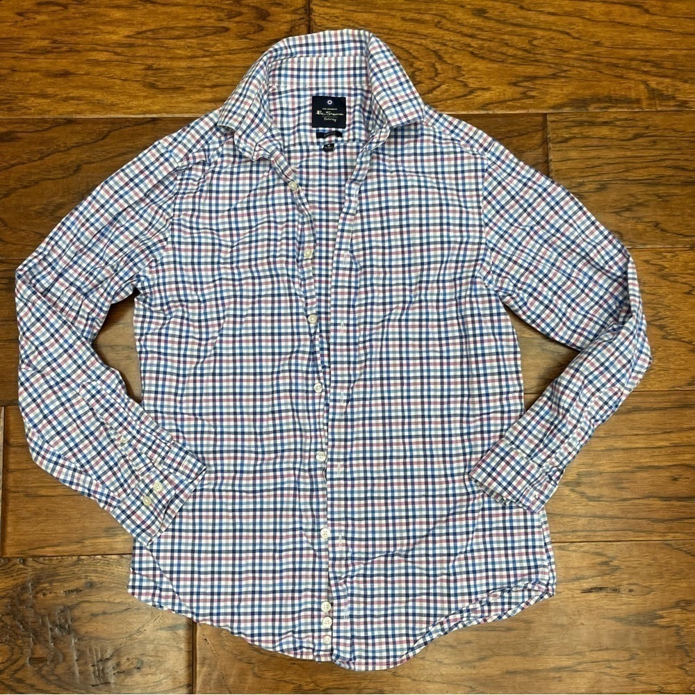 Ben Sherman stretch cotton button down shirt